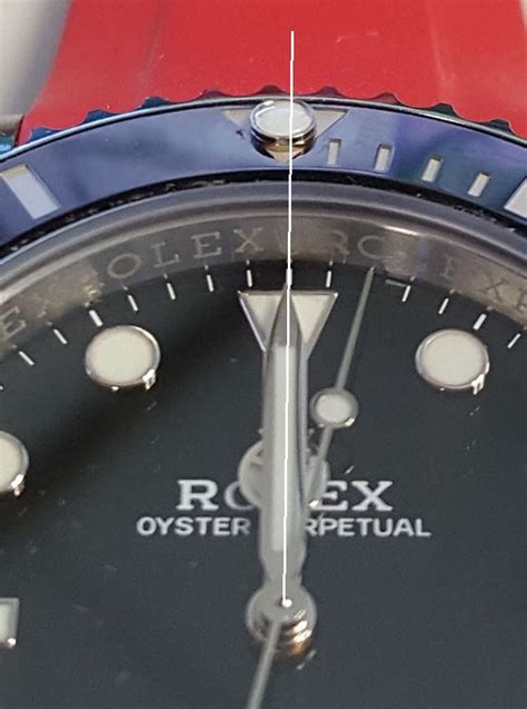 rolex hour hand alignment|misaligned hand rolex.